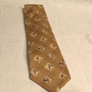 TOMMY BAHAMA Handmade Silk Tie Men's Gold Golfer  Necktie